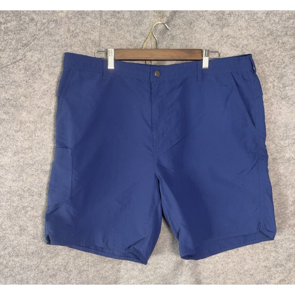 Aftco Tactical Fishing Shorts Mens 38‎ Blue Nylon Pockets 9" Inseam